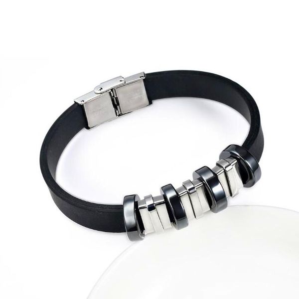 charm bracelets simple men's leather obsidian stainless steel bracelet titanium domineering trend hand jewelry couple, Golden;silver
charm bracelets simple men's leather obsidian stainless steel bracelet titanium domineering trend hand jewelry couple, Golden;silver