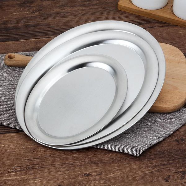dishes & plates 304 stainless steel oval plate korean barbecue dish thicken fish 14 inches 1pcs
dishes & plates 304 stainless steel oval plate korean barbecue dish thicken fish 14 inches 1pcs