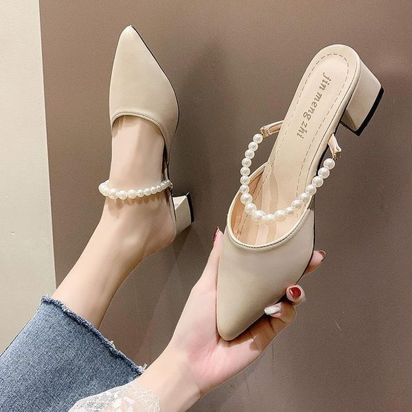 slippers 2021 woman's the solid color pointed sandals square heel all-match comfortable high shoes casual, Black
slippers 2021 woman's the solid color pointed sandals square heel all-match comfortable high shoes casual, Black