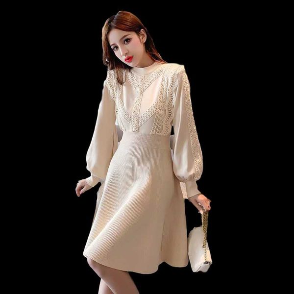 casual dresses autumn winter women korean 2021 wholesale arrival french waist slimming lantern sleeve lace a-line long-sleeved knitted dres, Black;gray
casual dresses autumn winter women korean 2021 wholesale arrival french waist slimming lantern sleeve lace a-line long-sleeved knitted dres, Black;gray