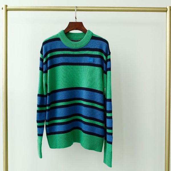 women's sweaters 2021 couple models ins sweater loose striped contrast wind clothing women, White;black
women's sweaters 2021 couple models ins sweater loose striped contrast wind clothing women, White;black