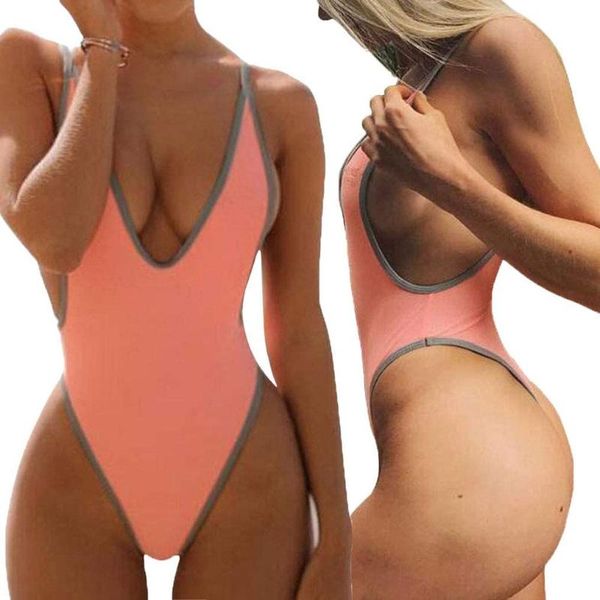women's swimwear 2021 monokini swimsuit women one peice high cut solid bikinis deep v neck bathing suit backless thong brazilian, White;black
women's swimwear 2021 monokini swimsuit women one peice high cut solid bikinis deep v neck bathing suit backless thong brazilian, White;black
