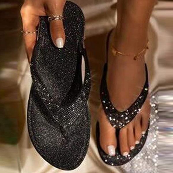 women's solid color rhinestone slippers simple and versatile beach flip-flops fashionable sandals#, Black
women's solid color rhinestone slippers simple and versatile beach flip-flops fashionable sandals#, Black