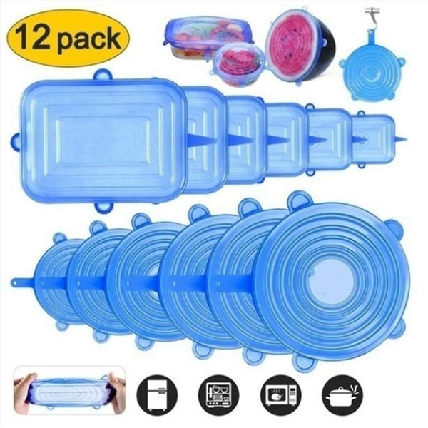 12pcs silicone stretch lids cover universal bowl pot lid fresh keeping wrap caps kitchen stretchable magic storage & organization
12pcs silicone stretch lids cover universal bowl pot lid fresh keeping wrap caps kitchen stretchable magic storage & organization