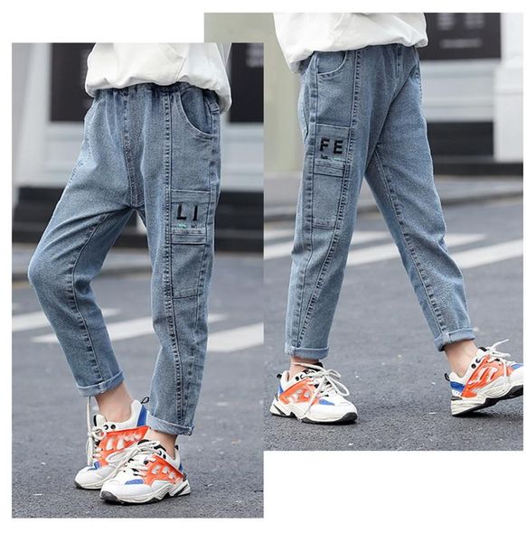 jeans children's clothing, boy's jeans, spring and autumn trousers, antique color, 2021, elastic korean version, Blue
jeans children's clothing, boy's jeans, spring and autumn trousers, antique color, 2021, elastic korean version, Blue