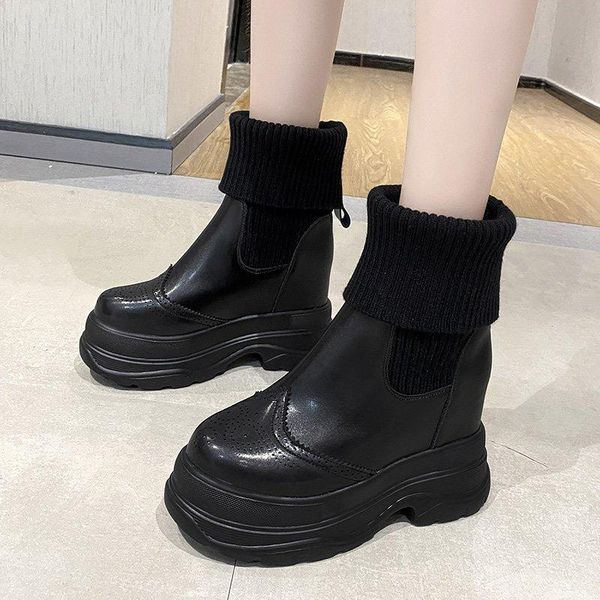 boots fashion round toe solid color socks autumn platform leather knitting keep warm ankle zapatillas mujer 2021, Black
boots fashion round toe solid color socks autumn platform leather knitting keep warm ankle zapatillas mujer 2021, Black