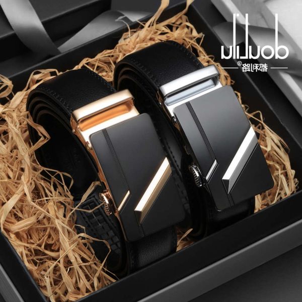 belt dulilu genuine two-layer cow leather automatic buckle alloy men's business belt, Black;brown
belt dulilu genuine two-layer cow leather automatic buckle alloy men's business belt, Black;brown