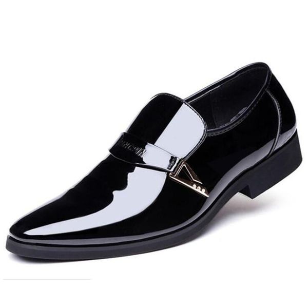 dress shoes wedding black patent leather pointed comfortable office plus size 38-48 shoe slip on male formal bussiness
dress shoes wedding black patent leather pointed comfortable office plus size 38-48 shoe slip on male formal bussiness