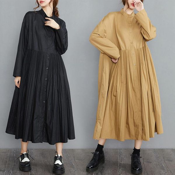 casual dresses size extra large clothing fall 2021 long sleeve button pleated dress shirt stand-up collar retro baggy women m494, Black;gray
casual dresses size extra large clothing fall 2021 long sleeve button pleated dress shirt stand-up collar retro baggy women m494, Black;gray