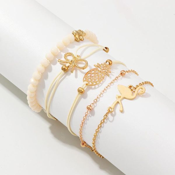 gold color pineapple bow flamingo chain link bracelet set fashion summer beach casual rolo wrap pulsera mujer link,, Black
gold color pineapple bow flamingo chain link bracelet set fashion summer beach casual rolo wrap pulsera mujer link,, Black