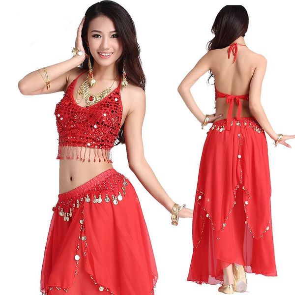 women belly dance suit performance clothing chiffon bollywood dancing costumes set for 2 pcs/set 9 colors stage wear, Black;red
women belly dance suit performance clothing chiffon bollywood dancing costumes set for 2 pcs/set 9 colors stage wear, Black;red