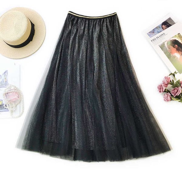 two piece dress tulle skirts womens midi pleated black pink elastic high waist sequined ins mesh tutu spring kdlq, White
two piece dress tulle skirts womens midi pleated black pink elastic high waist sequined ins mesh tutu spring kdlq, White