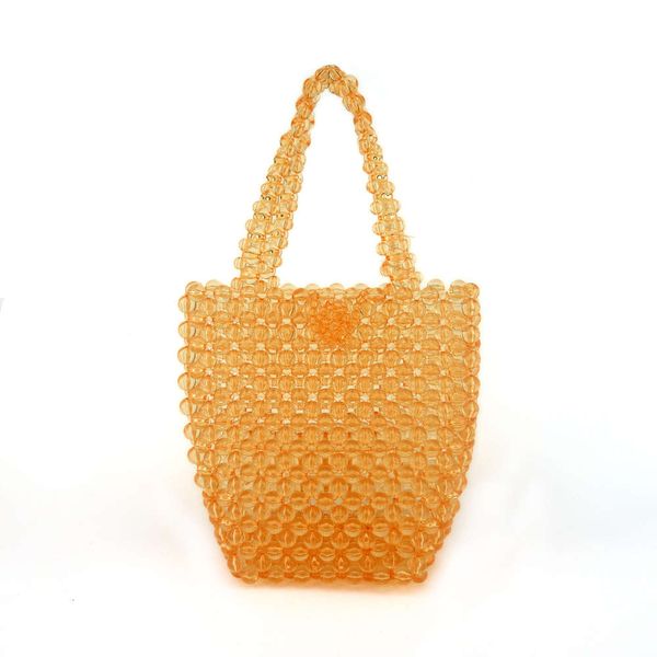 transparent orange plastic beaded bag fashionable handmade beaded women's handbag, which can be made of different materials and colors
transparent orange plastic beaded bag fashionable handmade beaded women's handbag, which can be made of different materials and colors