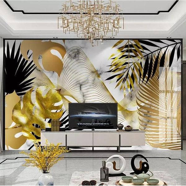 custom po wall mural nordic tropical plants 3d golden leaves abstract curve jazz white marble living room tv sofa wallpapers
custom po wall mural nordic tropical plants 3d golden leaves abstract curve jazz white marble living room tv sofa wallpapers