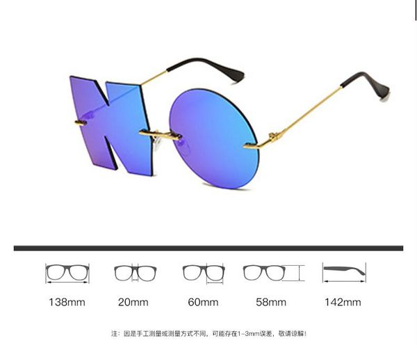 sunglasses 2021 fashion no letters shaped women personality frameless sun glasses men colorful shades mirror, White;black
sunglasses 2021 fashion no letters shaped women personality frameless sun glasses men colorful shades mirror, White;black