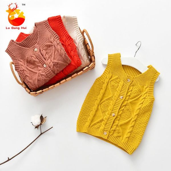 autumn winter cotton cardigan children's sweater vest round neck solid color twist girl's knitted waistcoat, Camo
autumn winter cotton cardigan children's sweater vest round neck solid color twist girl's knitted waistcoat, Camo