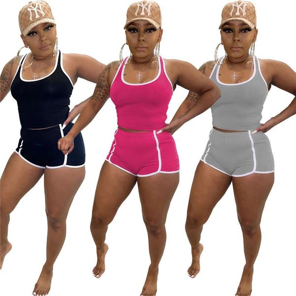 women's tracksuits sporty solid skinny shorts set casual summer matching two 2 piece outfits sport sweatsuits, Gray
women's tracksuits sporty solid skinny shorts set casual summer matching two 2 piece outfits sport sweatsuits, Gray