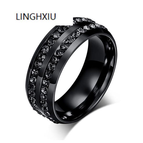 cluster rings cool black two rows crystal trendy stainless steel punk men jewelry, Golden;silver
cluster rings cool black two rows crystal trendy stainless steel punk men jewelry, Golden;silver