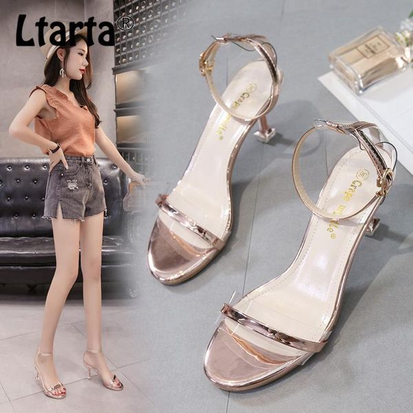 6.5cm summer fashion transparent word belt women's shoes fine heel shallow mouth gold buckle sandals tws, Black
6.5cm summer fashion transparent word belt women's shoes fine heel shallow mouth gold buckle sandals tws, Black