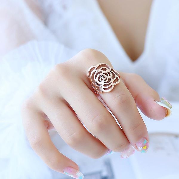 cluster rings 18kgp rose gold color titanium steel camellia fashion brand 316l stainless jewelry not fade (gr002), Golden;silver
cluster rings 18kgp rose gold color titanium steel camellia fashion brand 316l stainless jewelry not fade (gr002), Golden;silver