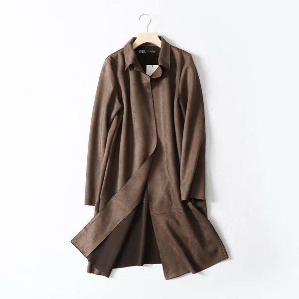 women's jackets in ms byz75 european and american wind paragraph 19 faux suede net version of the trench coat, Black;brown
women's jackets in ms byz75 european and american wind paragraph 19 faux suede net version of the trench coat, Black;brown
