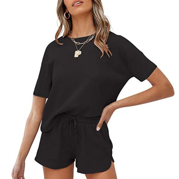 women's tracksuits spring summer rib short sleeve sport suit home wear solid color leisure two piece quick dry fitness running, Gray
women's tracksuits spring summer rib short sleeve sport suit home wear solid color leisure two piece quick dry fitness running, Gray