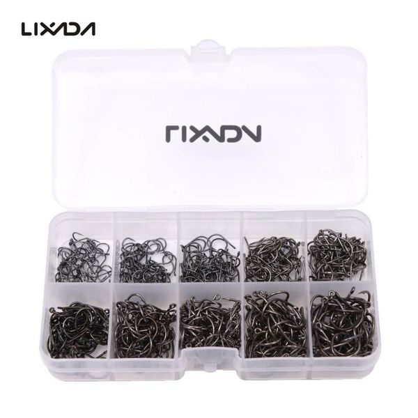 fishing hooks lixada 600pcs kit barb jig hook with/without hole 3#-12# 10 size carbon steel fishhook set carp tackle box
fishing hooks lixada 600pcs kit barb jig hook with/without hole 3#-12# 10 size carbon steel fishhook set carp tackle box