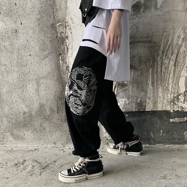 women's pants & capris spring autumn men's and harajuku streetwear dark retro dragon embroidery sports casual black low waist bf s, Black;white
women's pants & capris spring autumn men's and harajuku streetwear dark retro dragon embroidery sports casual black low waist bf s, Black;white