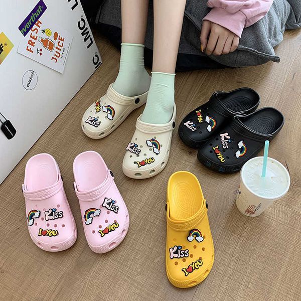 baotou slippers women's beach wear fashionable hole outside in summer, bird's nest breathable and lovely leisure garden shoes, Black
baotou slippers women's beach wear fashionable hole outside in summer, bird's nest breathable and lovely leisure garden shoes, Black
