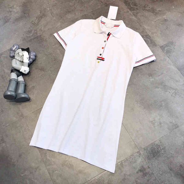 tb loose casual versatile colorful button stitching striped polo lapel short sleeve a-line dress, Black;gray
tb loose casual versatile colorful button stitching striped polo lapel short sleeve a-line dress, Black;gray