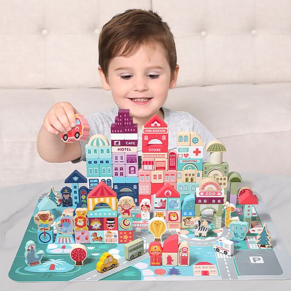 115pcs kids wooden building block toys city traffic scenes geometric shape assembled building blocks early educational toys
115pcs kids wooden building block toys city traffic scenes geometric shape assembled building blocks early educational toys