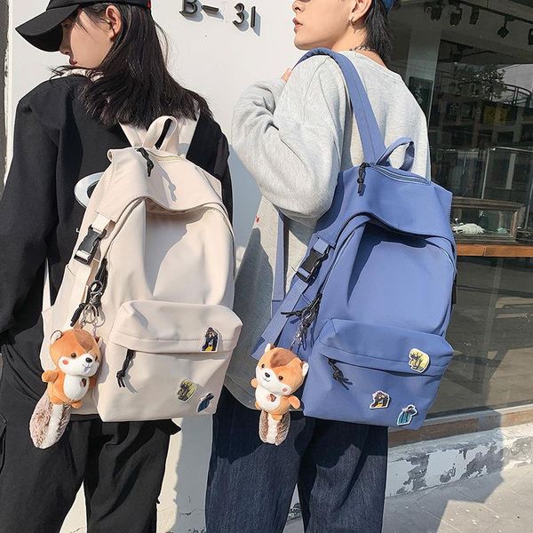 nylon backpack female student korean campus pure color couple junior high school schoolbag
nylon backpack female student korean campus pure color couple junior high school schoolbag