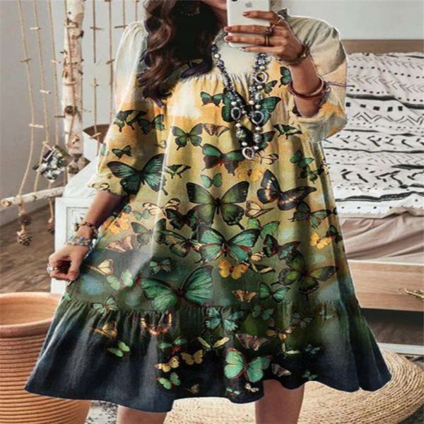 spring and autumn women's dress butterfly print v-neck long sleeve casual a-swing, Black;gray
spring and autumn women's dress butterfly print v-neck long sleeve casual a-swing, Black;gray