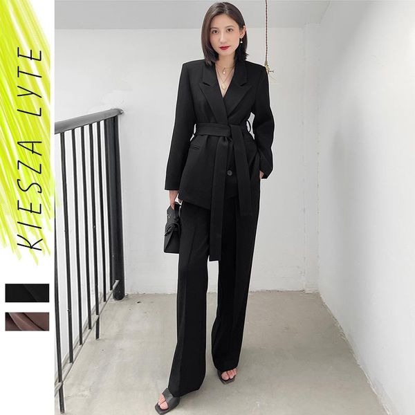 women's suits & blazers women elegant 2 piece set casual black blazer jacket long pants sets female 2021 autumn british style ladies su, White;black
women's suits & blazers women elegant 2 piece set casual black blazer jacket long pants sets female 2021 autumn british style ladies su, White;black