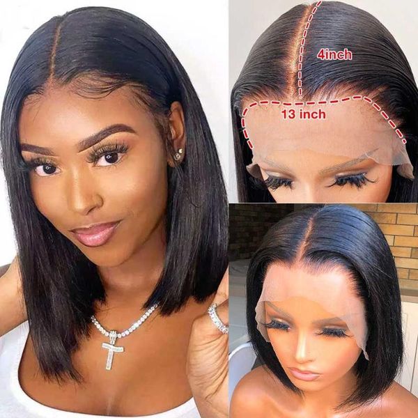 short bob wig lace front human hair wigs 180% straight t part hd transparent remy straight1, Black;brown
short bob wig lace front human hair wigs 180% straight t part hd transparent remy straight1, Black;brown