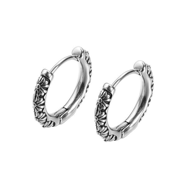 hoop & huggie punk gothic flower daisy round men women's earrings fashion vintage stainless steel hip hop jewelry accessories, Golden;silver
hoop & huggie punk gothic flower daisy round men women's earrings fashion vintage stainless steel hip hop jewelry accessories, Golden;silver