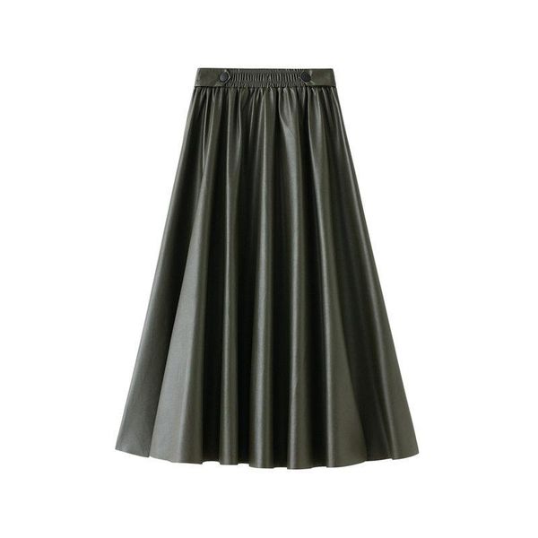 autumn & winter elastic high waist slimming pu leather skirt mid-length a-line retro women long skirts, Black
autumn & winter elastic high waist slimming pu leather skirt mid-length a-line retro women long skirts, Black