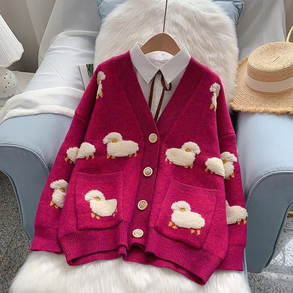 women's knits & tees 2021 women winter knit sweater coat v neck sheep cardigans christmas sweaters warm knitwear sueter mujer long jack, White
women's knits & tees 2021 women winter knit sweater coat v neck sheep cardigans christmas sweaters warm knitwear sueter mujer long jack, White