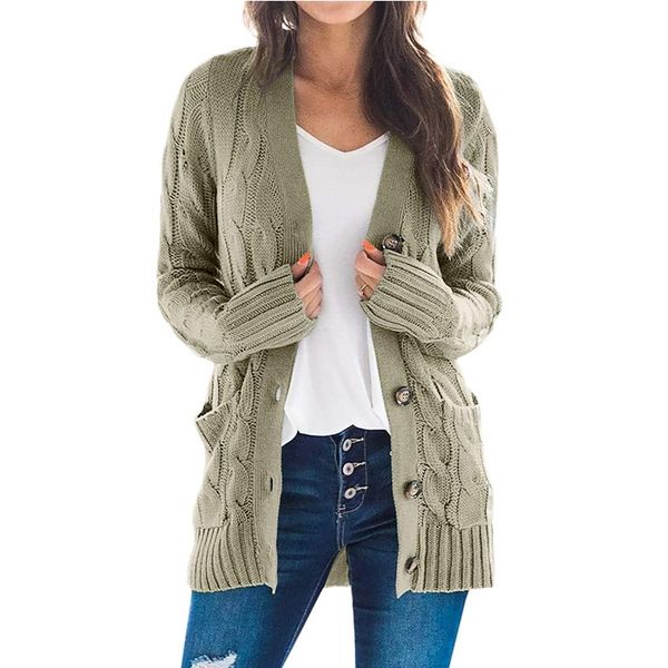 autumn winter candy color knitted cardigan long sleeve women sweaters loose knit sweater coat pocket casual jumper 210603, White
autumn winter candy color knitted cardigan long sleeve women sweaters loose knit sweater coat pocket casual jumper 210603, White