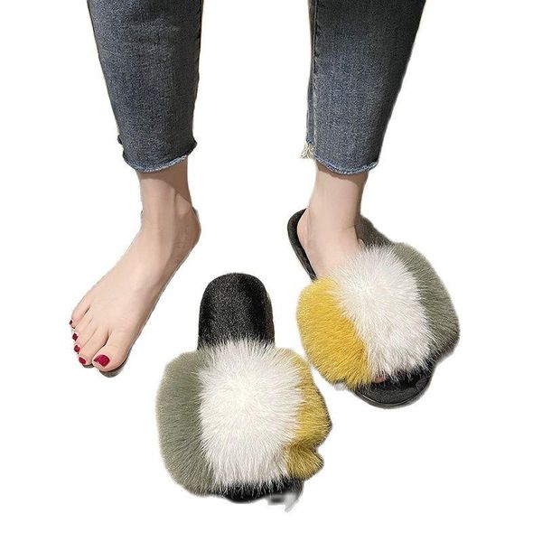 slippers trend est women's flat shoes plush women slides comfortable soft-soled home winter color matching, Black
slippers trend est women's flat shoes plush women slides comfortable soft-soled home winter color matching, Black