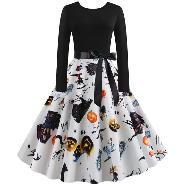 casual dresses women's halloween aesthetic clothes funny printed long sleeve evening party dress elegant a-line o-neck knee length, Black;gray
casual dresses women's halloween aesthetic clothes funny printed long sleeve evening party dress elegant a-line o-neck knee length, Black;gray