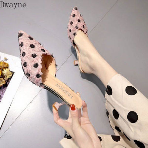 mid heel baotou slippers women 2022 spring and summer new small heel shoes wild stiletto heels shallow mouth women's shoes half, Black
mid heel baotou slippers women 2022 spring and summer new small heel shoes wild stiletto heels shallow mouth women's shoes half, Black
