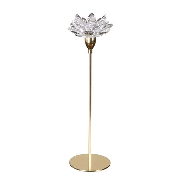 candle holders 1pc simple modern metal candlestick decor crystal lotus candleholer (golden)
candle holders 1pc simple modern metal candlestick decor crystal lotus candleholer (golden)