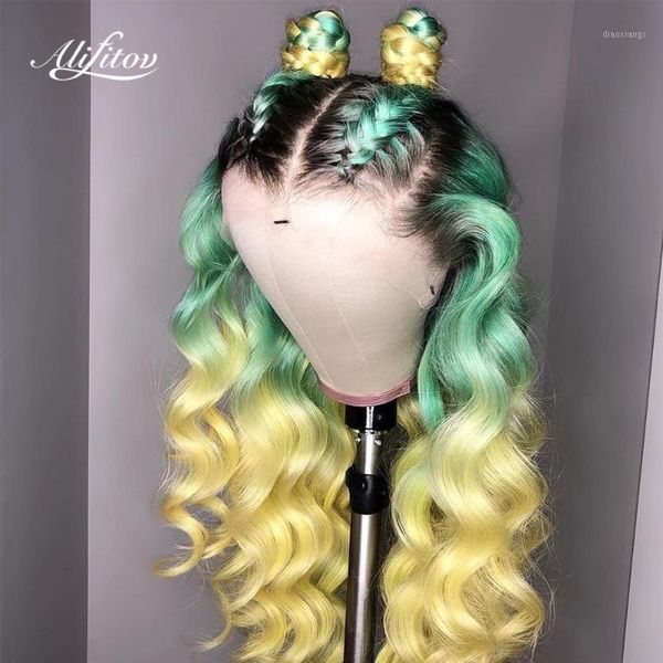 ombre green yellow lace front wigs body wave human hair wigs hd transparent lace with dark roots for women1, Black;brown
ombre green yellow lace front wigs body wave human hair wigs hd transparent lace with dark roots for women1, Black;brown
