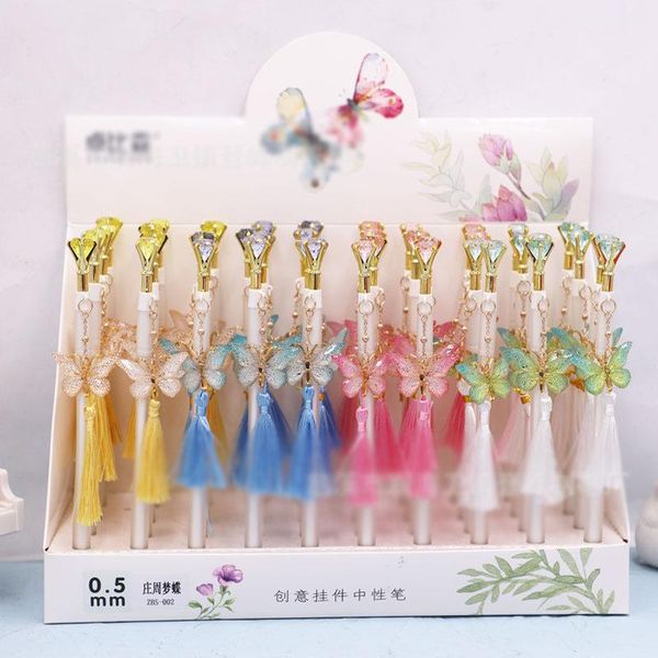 pcs/lot creative butterfly tassel pendant gel pen cute 0.5mm black ink neutral pens school writing supplies promotional gift
pcs/lot creative butterfly tassel pendant gel pen cute 0.5mm black ink neutral pens school writing supplies promotional gift