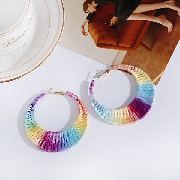 hoop & huggie bohemian colorful braided earrings for women girls boho trendy ethnic woven big earring holiday party fashion jewelry gifts, Golden;silver
hoop & huggie bohemian colorful braided earrings for women girls boho trendy ethnic woven big earring holiday party fashion jewelry gifts, Golden;silver
