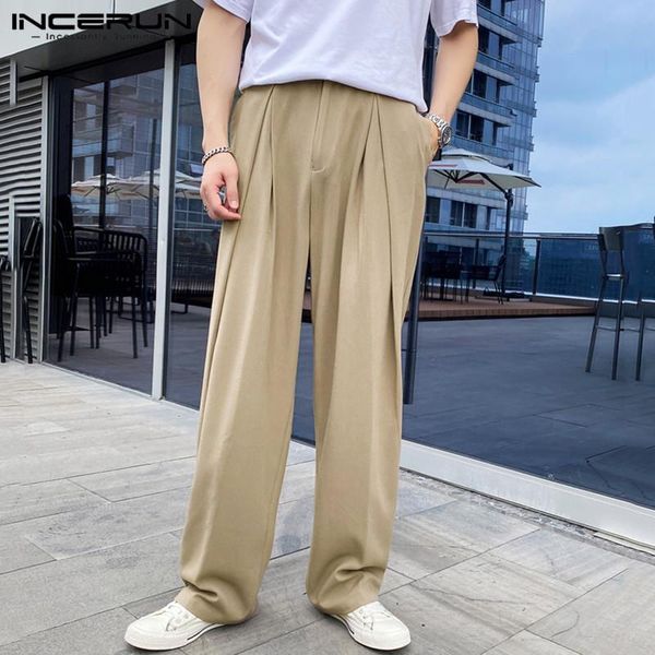 fashion men straight pants solid color loose streetwear joggers button casual trousers korean style chic long incerun men's, Black
fashion men straight pants solid color loose streetwear joggers button casual trousers korean style chic long incerun men's, Black
