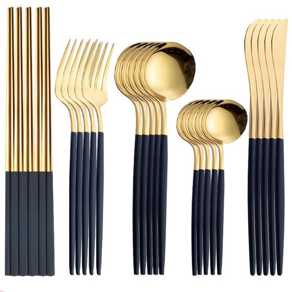 dinnerware sets covered golden stainless steel silverware table cutlery kitchen spoons and forks set flatware chinese chopsticks
dinnerware sets covered golden stainless steel silverware table cutlery kitchen spoons and forks set flatware chinese chopsticks