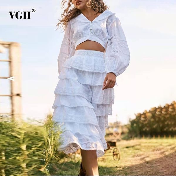 white lace sets for women v neck lantern sleeve short midi skirts elegant two piece set female fashion clothing 210507
white lace sets for women v neck lantern sleeve short midi skirts elegant two piece set female fashion clothing 210507