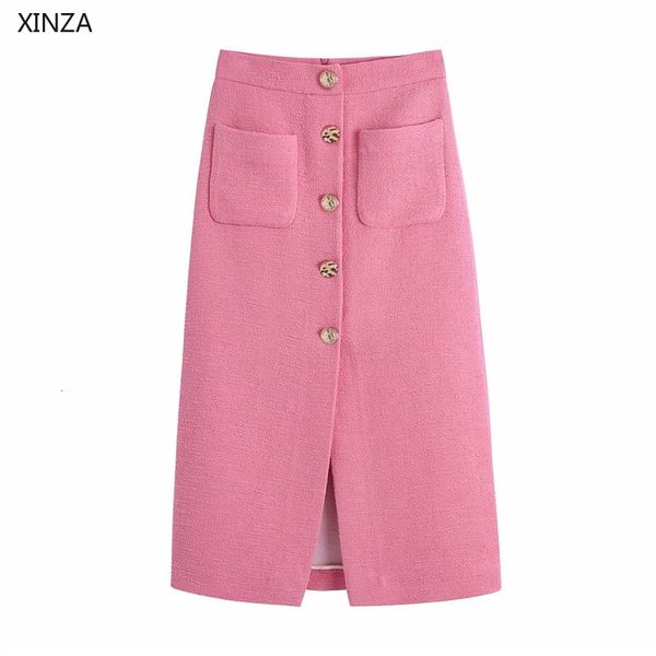 skirts pink buttoned textured midi women vintage high waist front slit casual woman chic back zip spring 50dd, Black
skirts pink buttoned textured midi women vintage high waist front slit casual woman chic back zip spring 50dd, Black